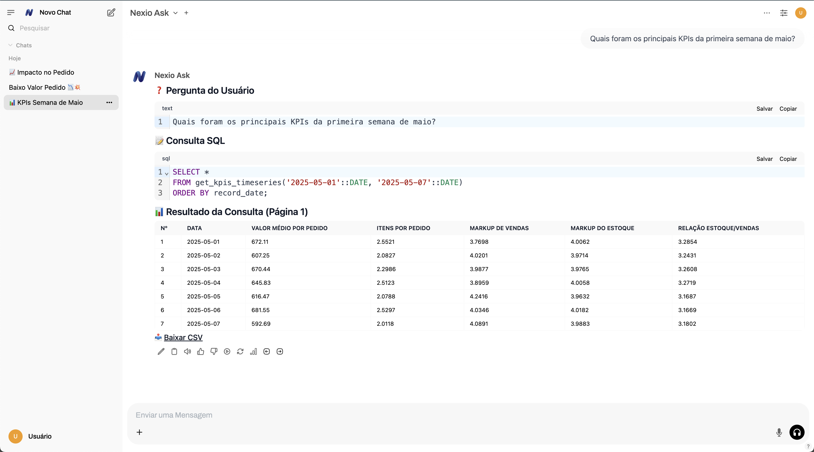 Nexio Works Dashboard